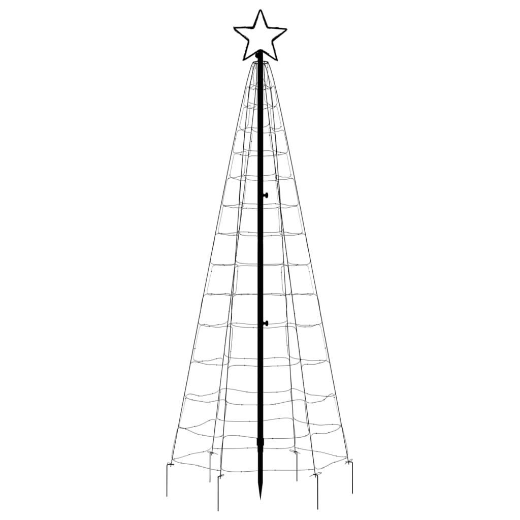 Con de lumină brad de Crăciun cu 220 LED-uri, alb cald, 180 cm