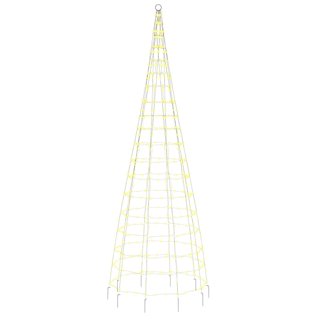 Lumină brad de Crăciun pe catarg, 550 LED-uri, alb cald, 300 cm