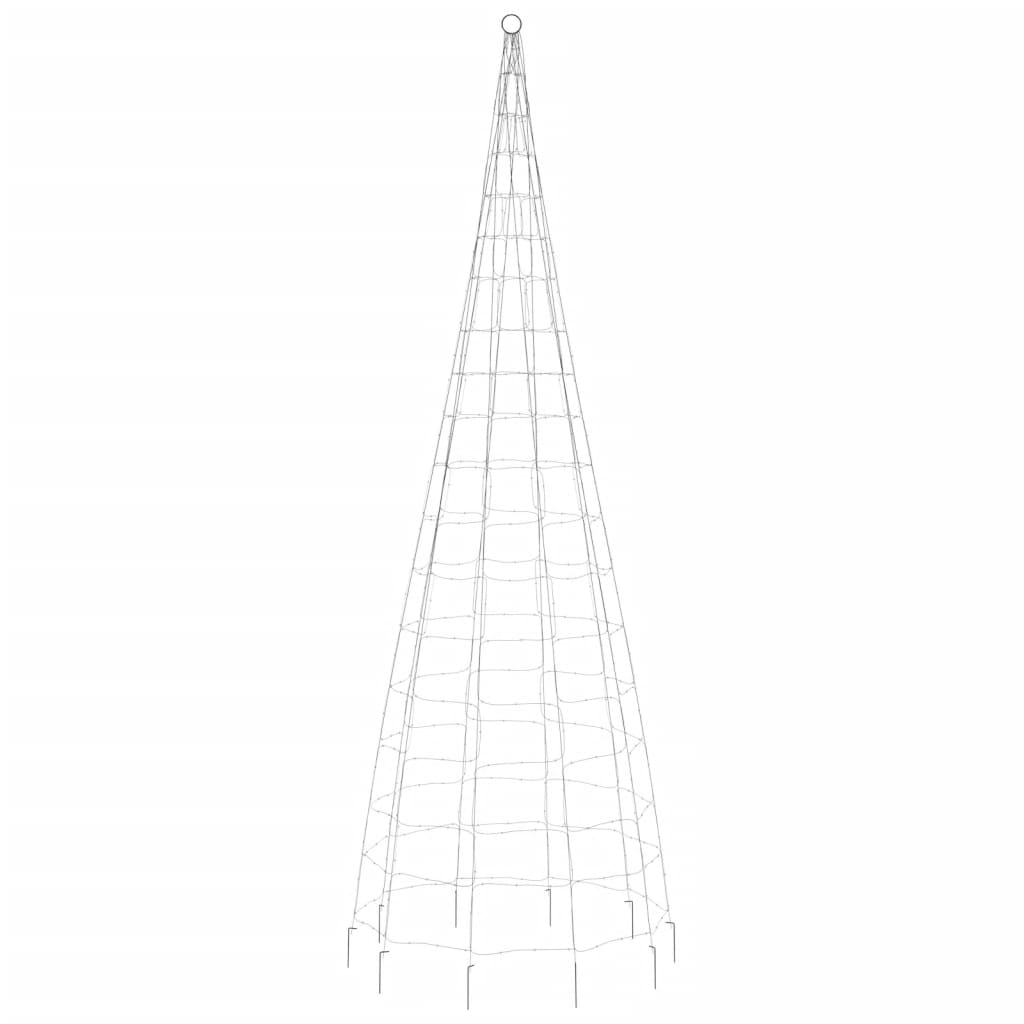 Lumină brad de Crăciun pe catarg, 550 LED-uri, alb rece, 300 cm