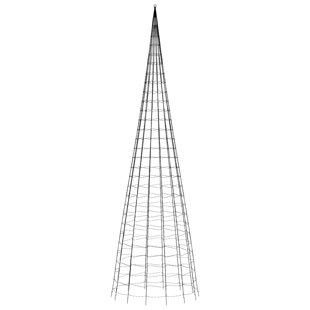 Lumină brad de Crăciun pe catarg 3000 LED-uri albastru 800 cm