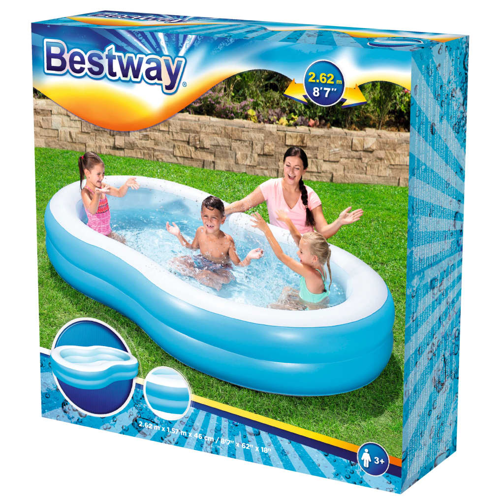 Bestway Piscină Big Lagoon Family Pool, 262x157x46 cm