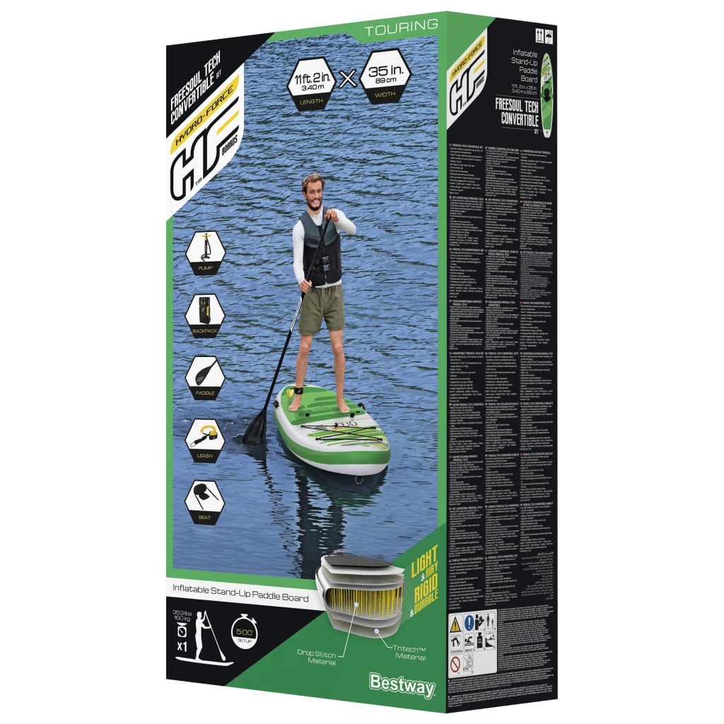 Bestway Set SUP Hydro-Force Freesoul Tech Convertible 340 x 89 x 15 cm