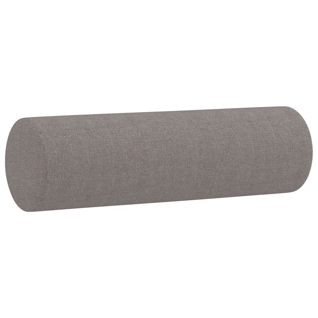 Canapea cu 2 locuri cu pernuțe, gri taupe, 140 cm, textil