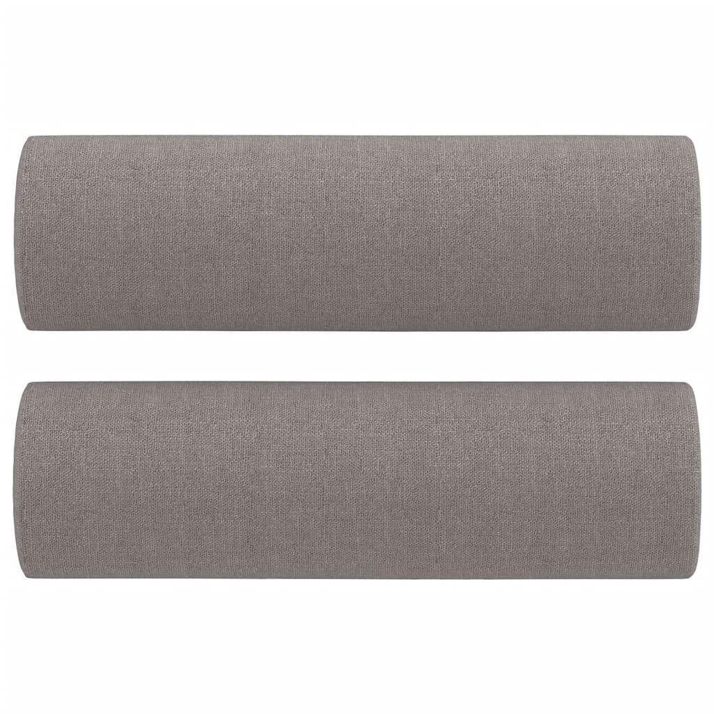 Canapea cu 3 locuri cu pernuțe, gri taupe, 180 cm, textil