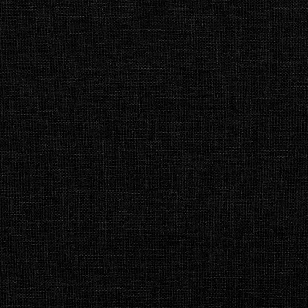 Canapea cu 2 locuri cu pernuțe, negru, 120 cm, textil