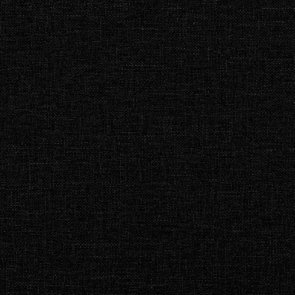 Canapea cu 2 locuri cu pernuțe, negru, 140 cm, textil