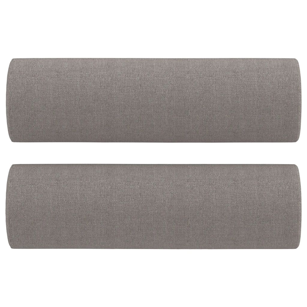 Canapea cu 3 locuri cu pernuțe, gri taupe, 180 cm, textil