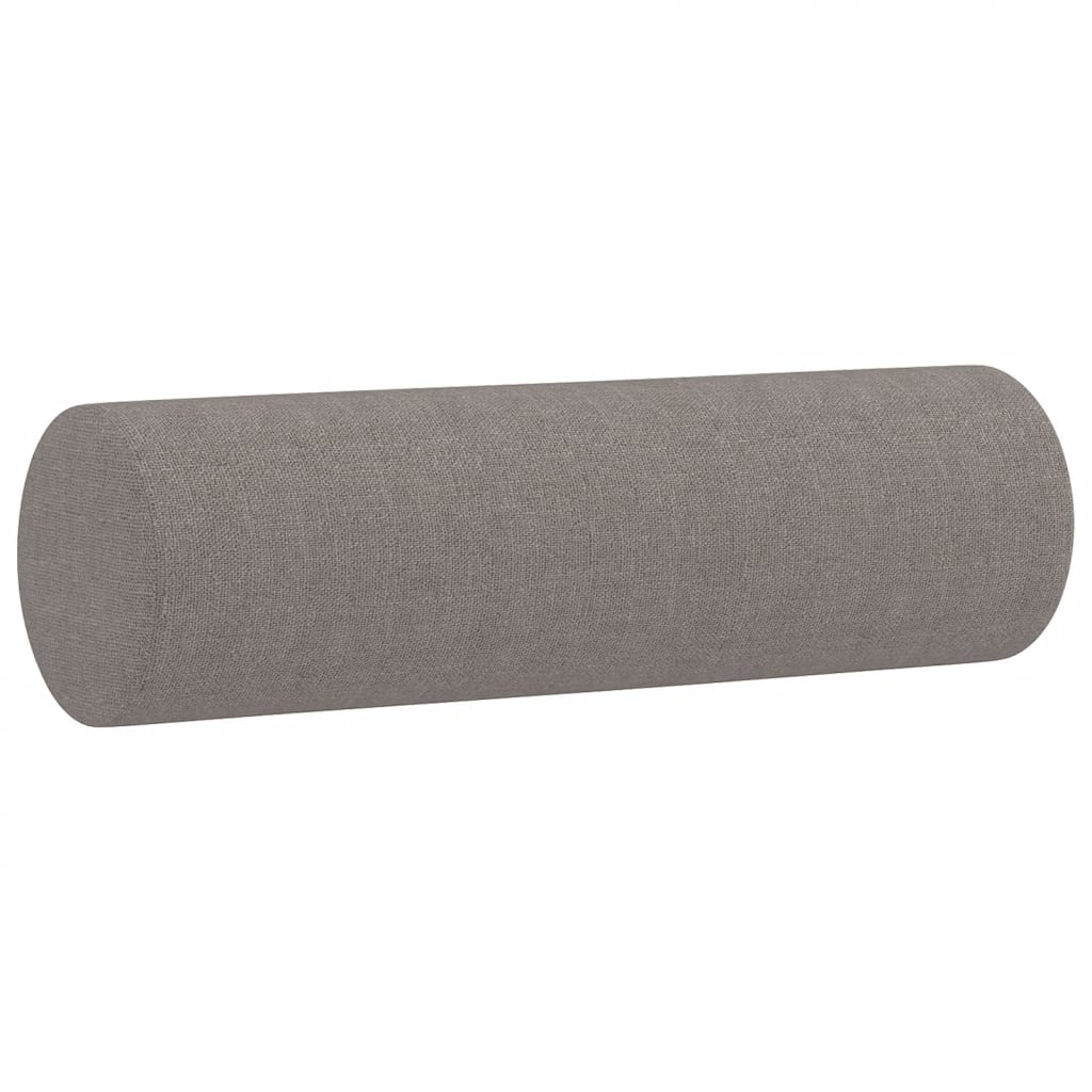 Canapea cu 3 locuri cu pernuțe, gri taupe, 180 cm, textil