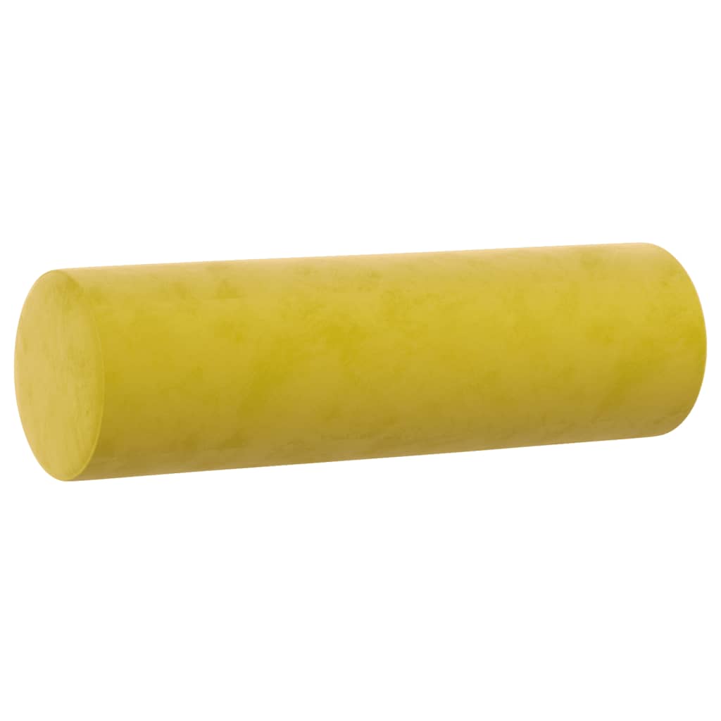 Canapea cu 2 locuri cu pernuțe, galben, 140 cm, catifea