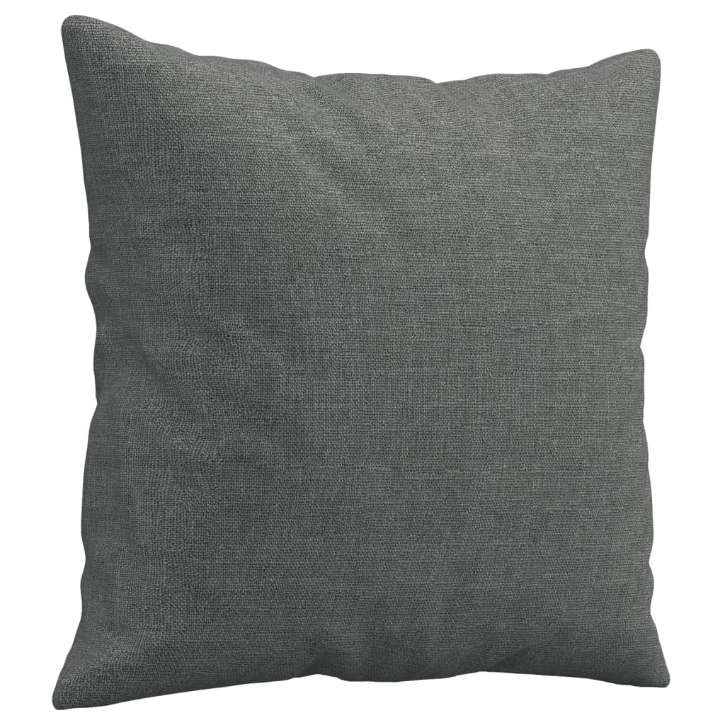 Canapea cu 2 locuri cu pernuțe, gri închis, 140 cm, textil