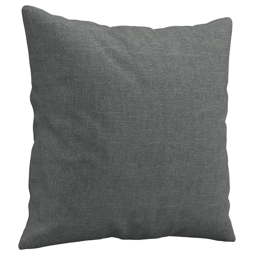 Canapea cu 3 locuri cu pernuțe, gri închis, 180 cm, textil