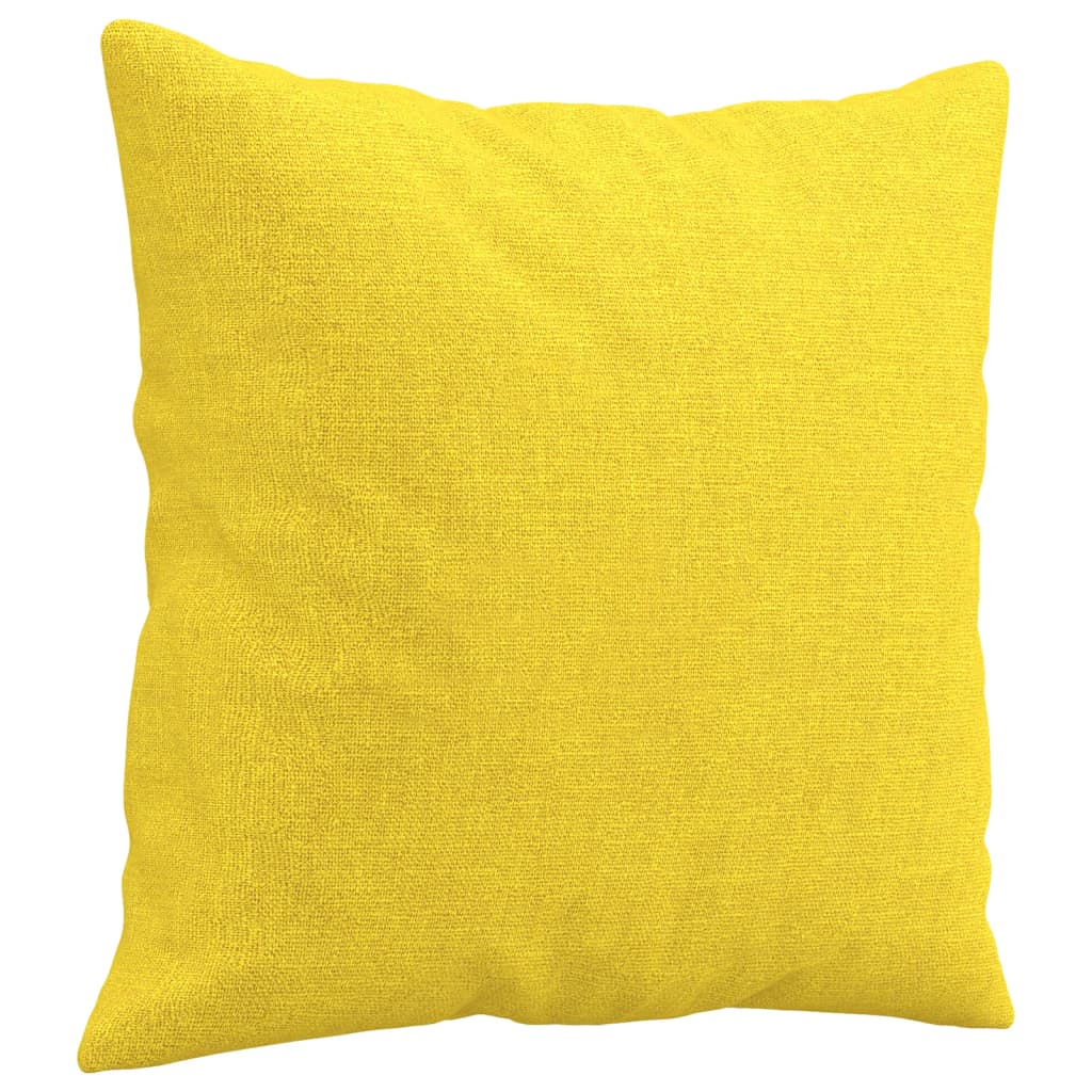 Canapea cu 3 locuri cu pernuțe, galben deschis, 180 cm, textil