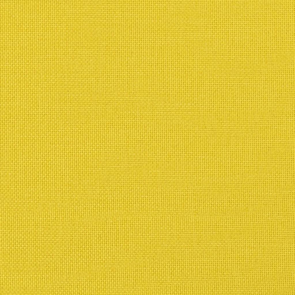 Canapea cu 3 locuri cu pernuțe, galben deschis, 180 cm, textil