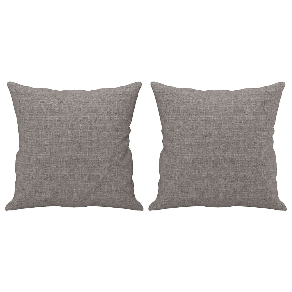 Canapea cu 3 locuri cu pernuțe, gri taupe, 180 cm, textil