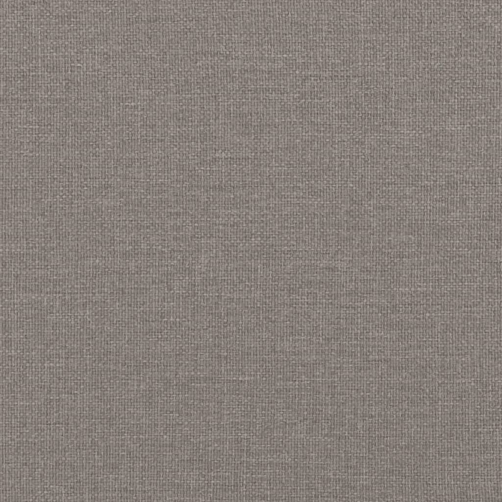 Canapea cu 3 locuri cu pernuțe, gri taupe, 180 cm, textil
