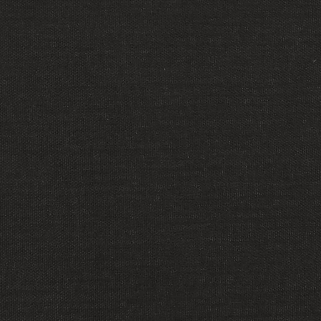 Canapea cu 3 locuri cu taburet, negru, 180 cm, material textil