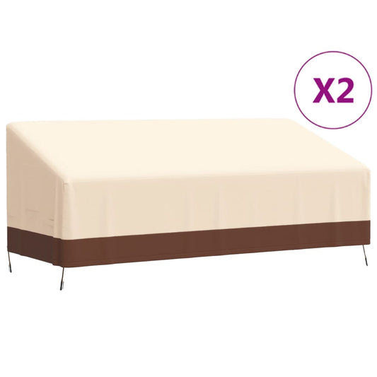 Huse banchete cu 3 locuri, 2 buc., 204x86x48/73 cm, Oxford 600D