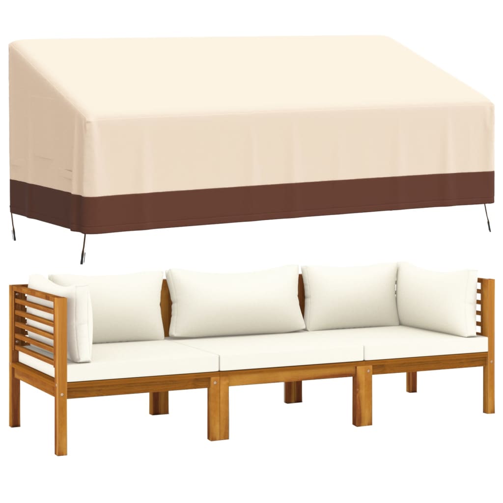 Huse banchete cu 3 locuri, 2 buc., 204x86x48/73 cm, Oxford 600D