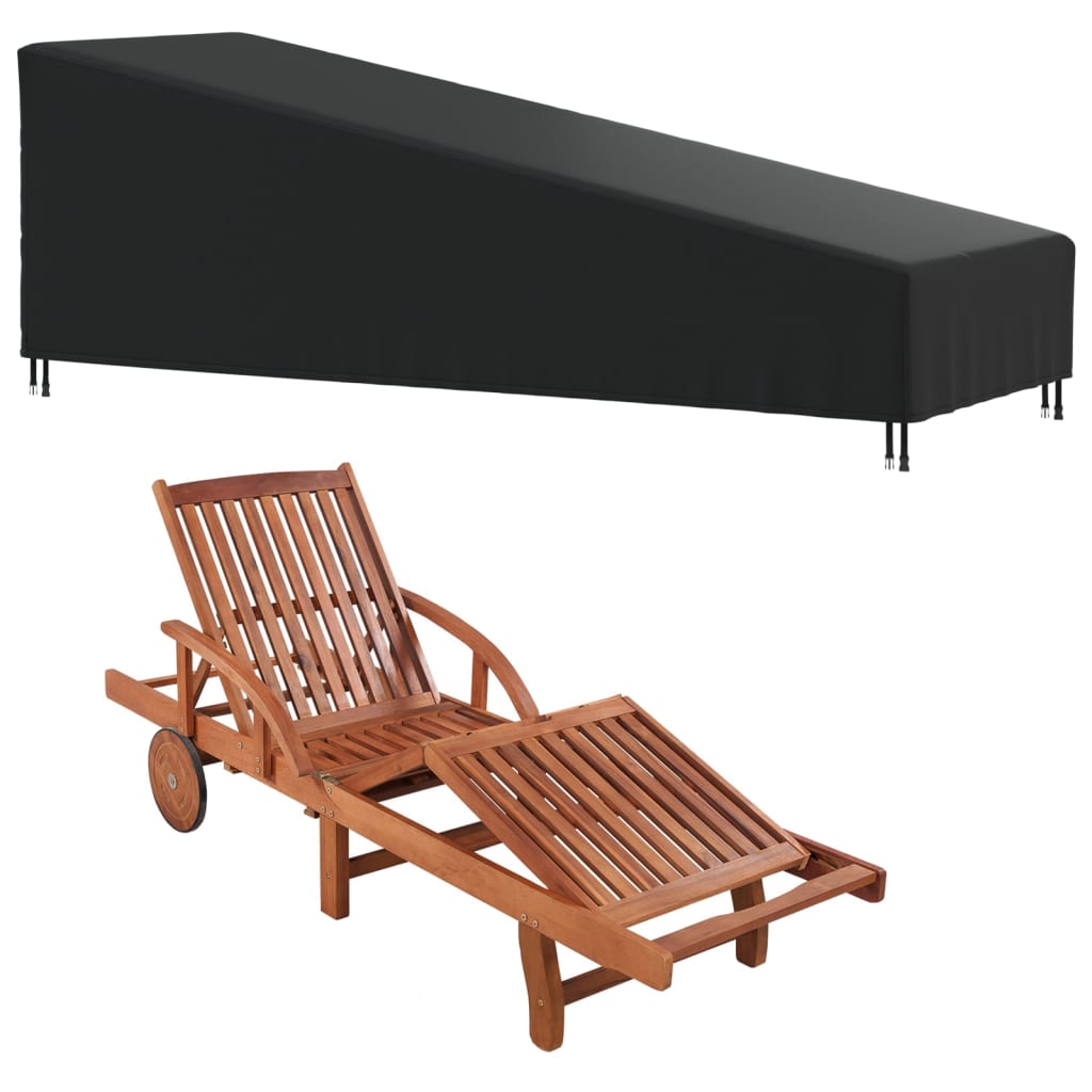 Huse pentru șezlong, 2 buc., 203x81x25/63 cm, Oxford 420D