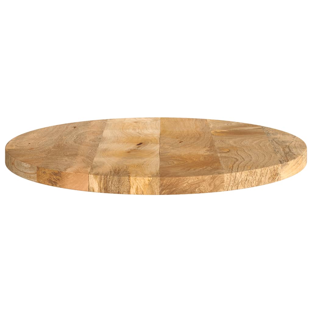 Blat de masă rotund, Ø 60x2,5 cm, lemn masiv de mango brut