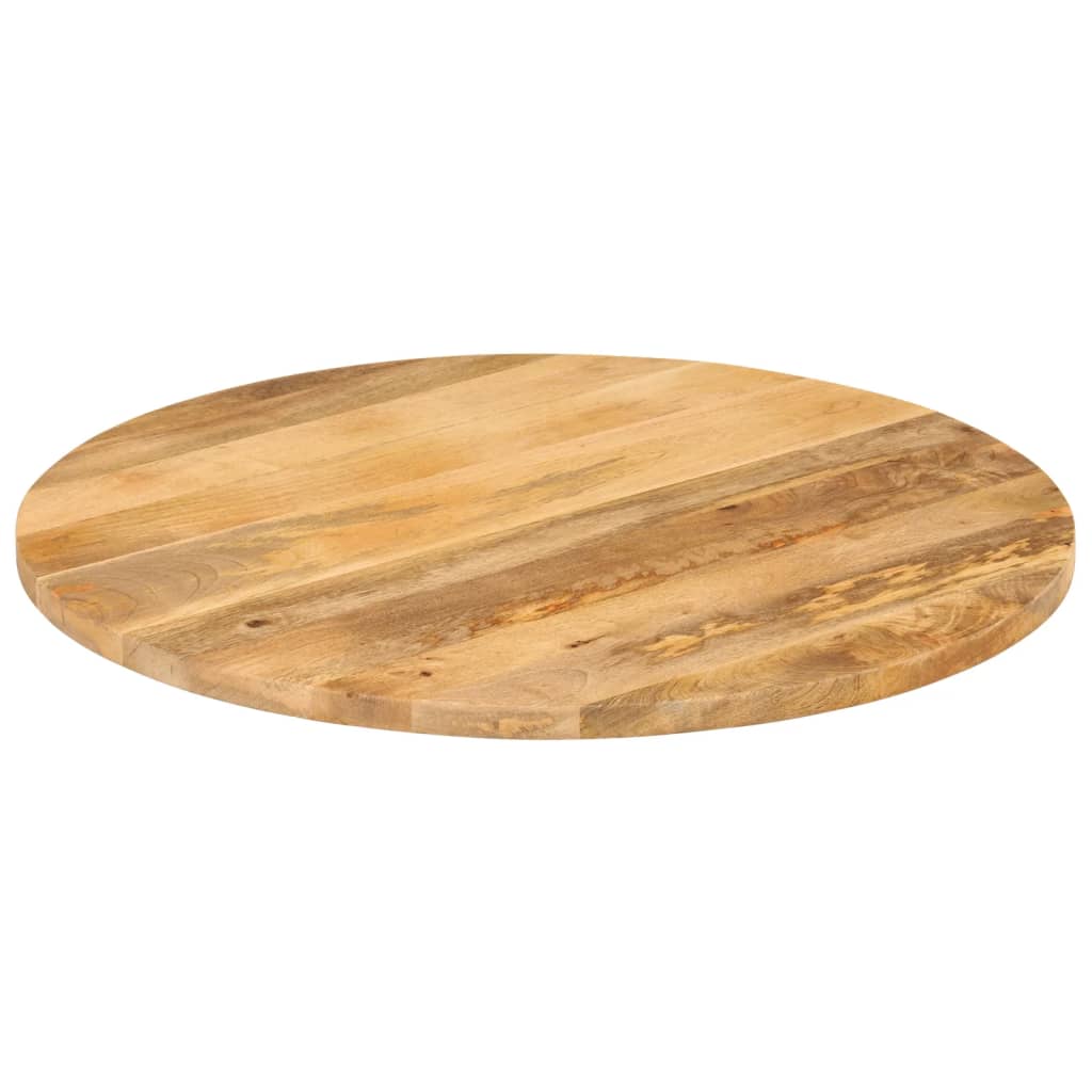 Blat de masă rotund, Ø 70x3,8 cm, lemn masiv de mango brut