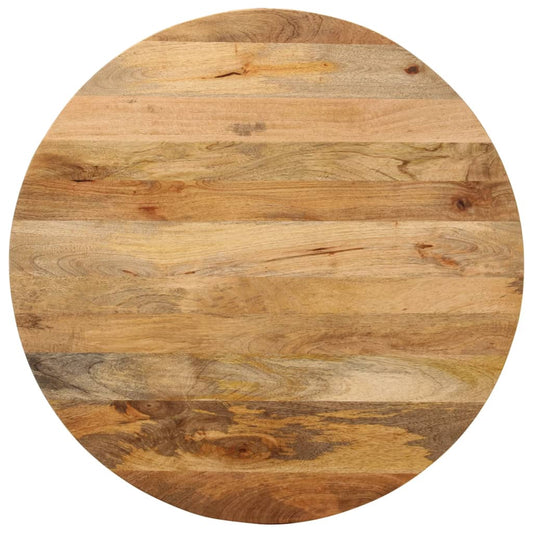 Blat de masă rotund, Ø 90x2,5 cm, lemn masiv de mango brut