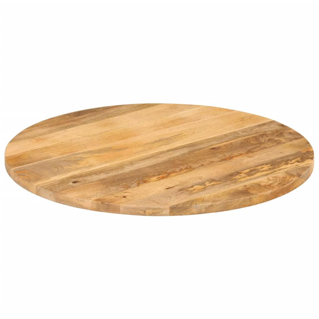 Blat de masă rotund, Ø 90x2,5 cm, lemn masiv de mango brut