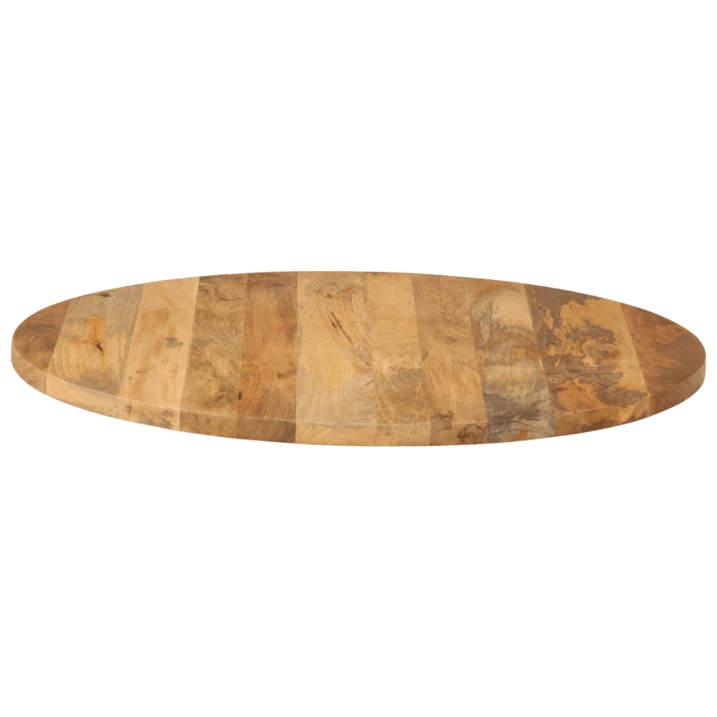 Blat de masă rotund, Ø 90x2,5 cm, lemn masiv de mango brut