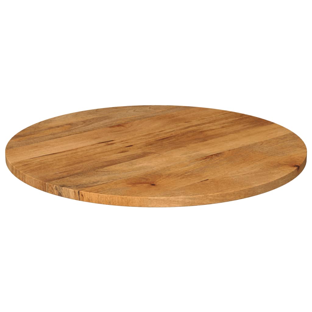 Blat de masă rotund, Ø 80x2,5 cm, lemn masiv de mango brut