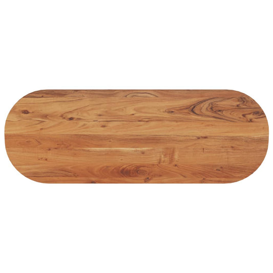 Blat de masă oval, 140x50x2,5 cm, lemn masiv de acacia