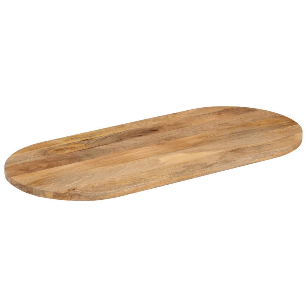 Blat de masă oval, 100x50x3,8 cm, lemn masiv de mango