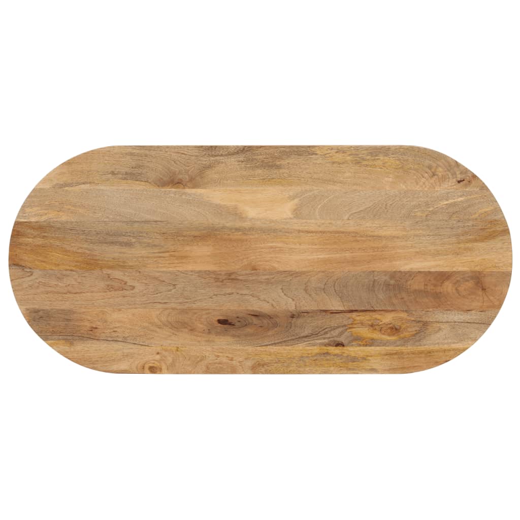 Blat de masă oval, 110x50x3,8 cm, lemn masiv de mango