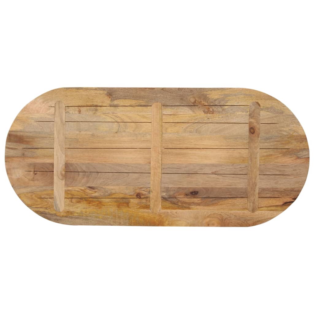 Blat de masă oval, 110x50x3,8 cm, lemn masiv de mango