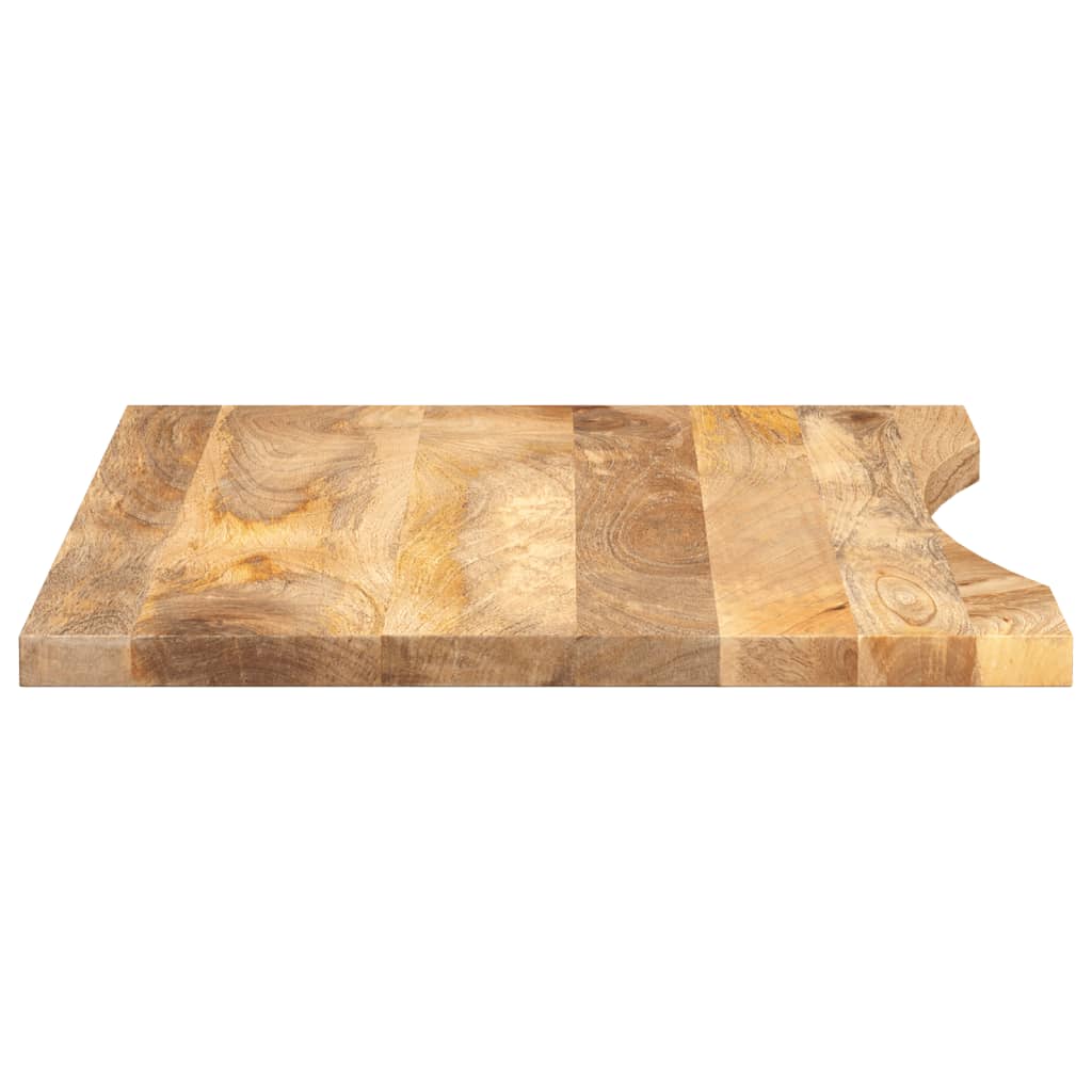Blat birou cu decupaj curbat 100x50x2,5cm lemn masiv mango brut