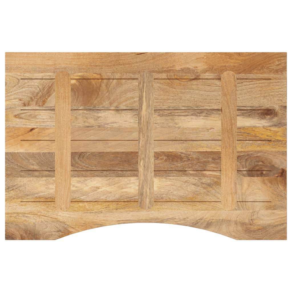Blat birou cu decupaj curbat 100x50x2,5cm lemn masiv mango brut