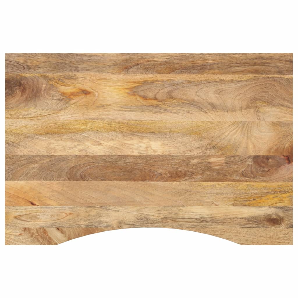 Blat birou cu decupaj curbat 80x60x2,5 cm lemn masiv mango brut
