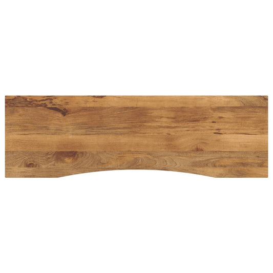 Blat birou cu decupaj curbat 160x50x2,5cm lemn masiv mango brut