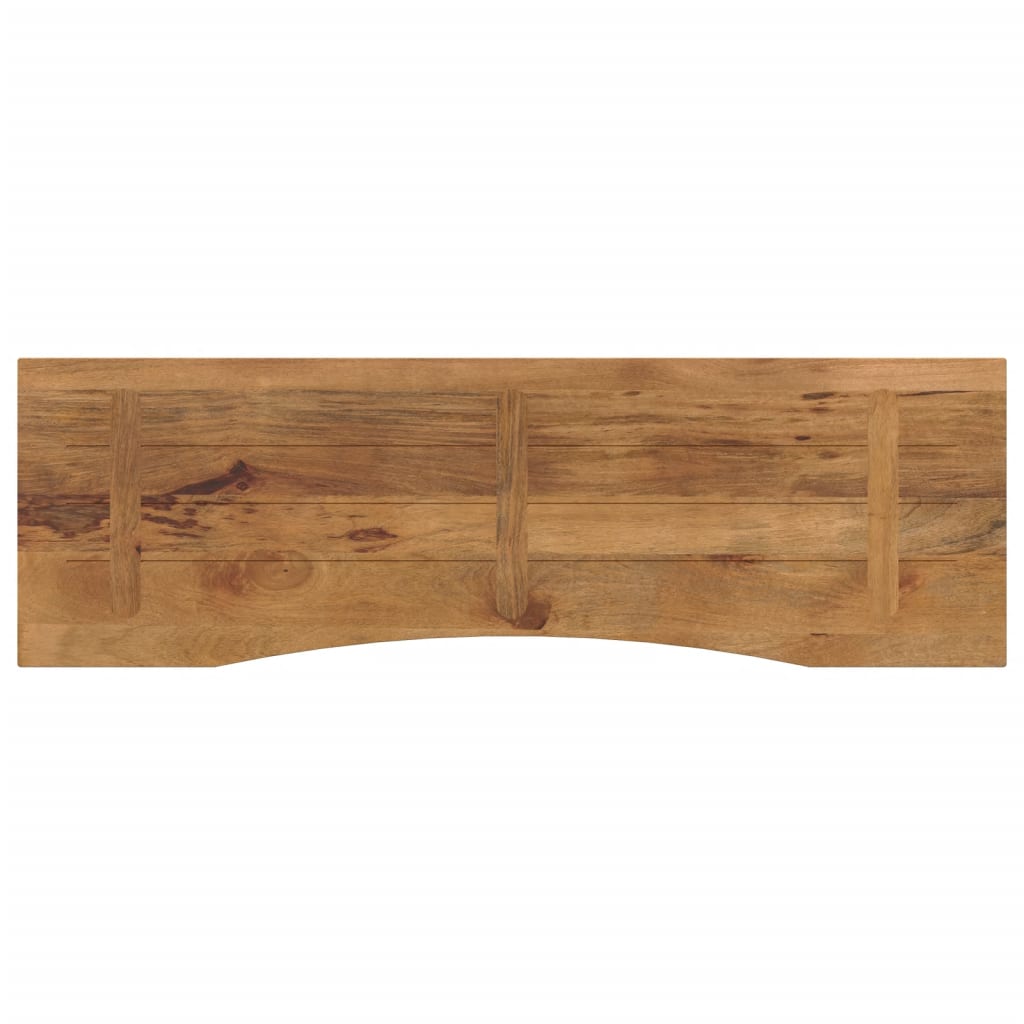 Blat birou cu decupaj curbat 160x50x2,5cm lemn masiv mango brut