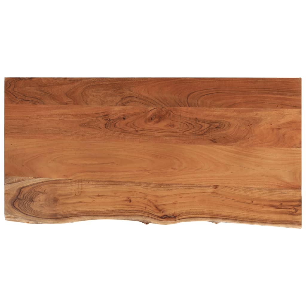 Blat masă 80x40x3,8 cm dreptunghiular lemn acacia margine vie