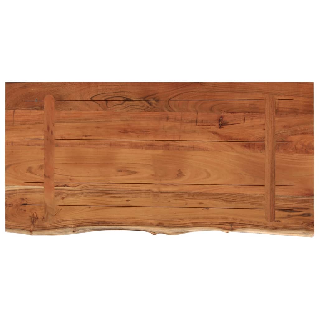 Blat masă 80x40x3,8 cm dreptunghiular lemn acacia margine vie