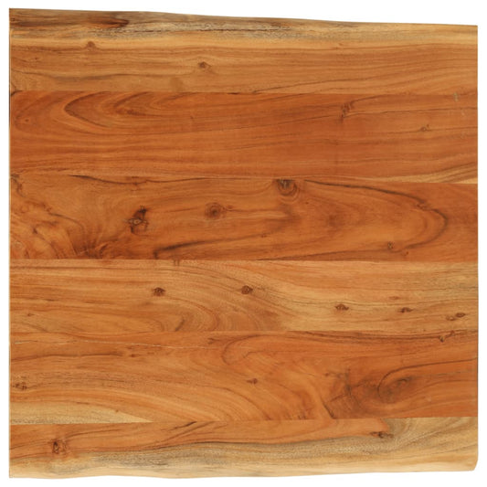 Blat de masă pătrată 40x40x3,8 cm lemn masiv acacia margine vie