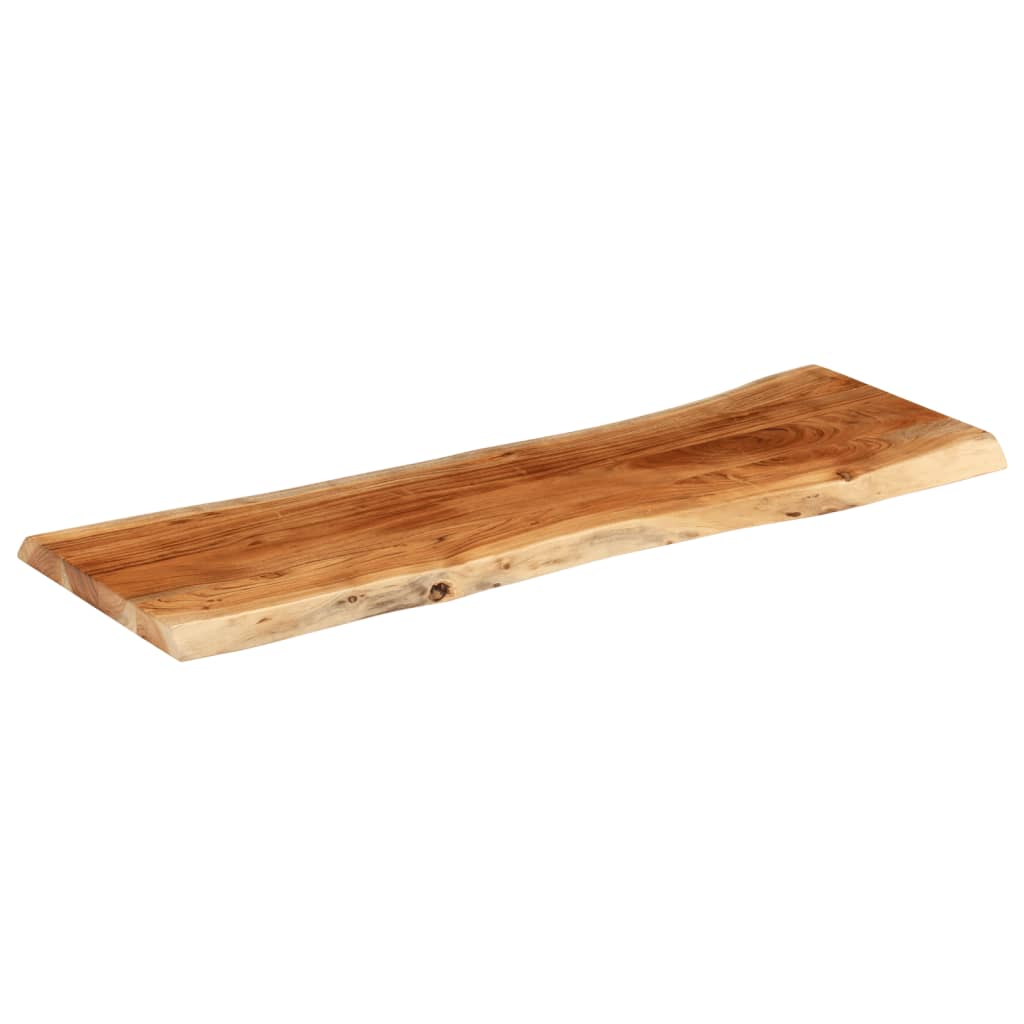 Blat masă 120x40x3,8 cm dreptunghiular lemn acacia margine vie