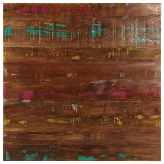 Blat de masă pătrată, 80x80x3,8 cm, lemn masiv reciclat