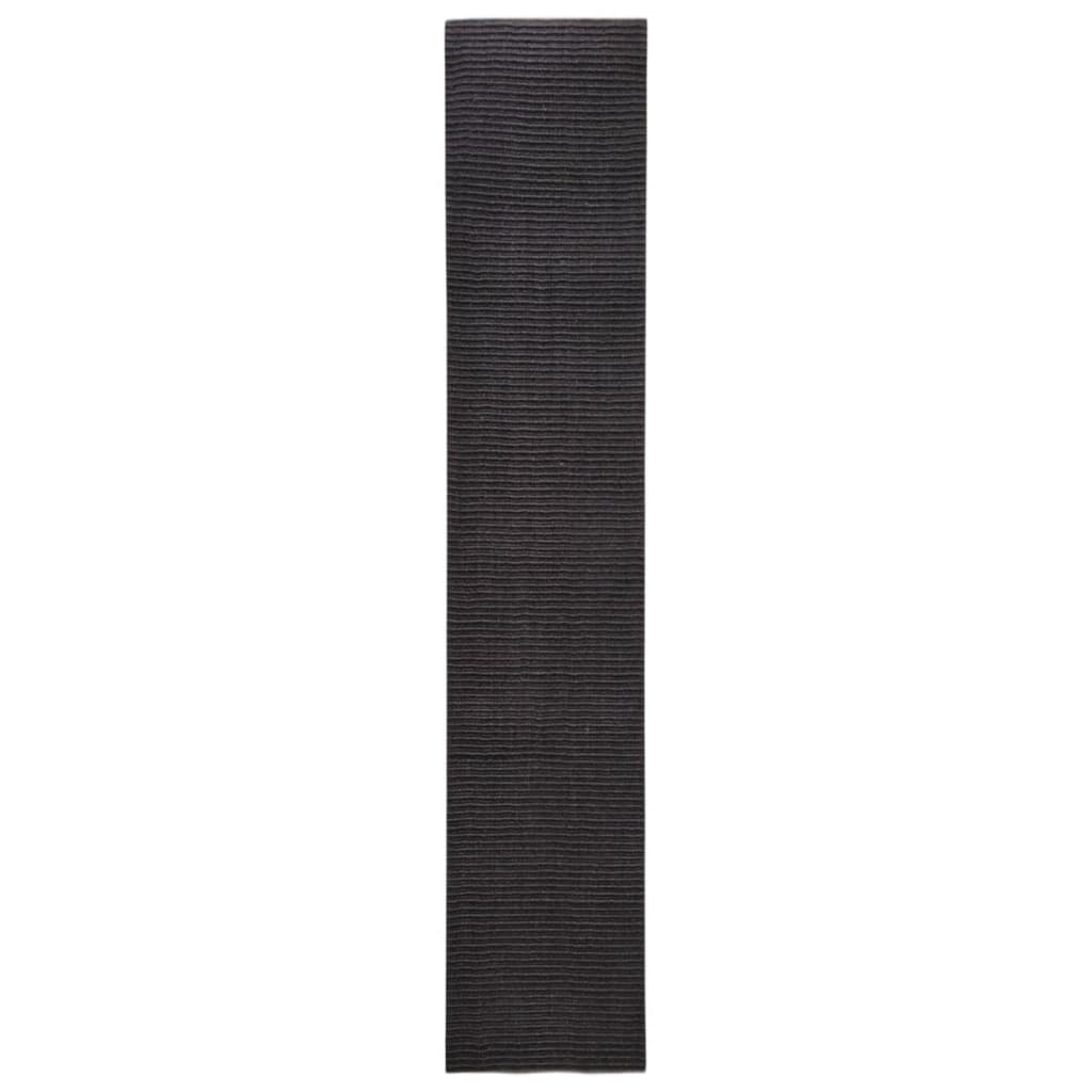 Covor din sisal pentru ansamblu de zgâriat, negru, 66x350 cm