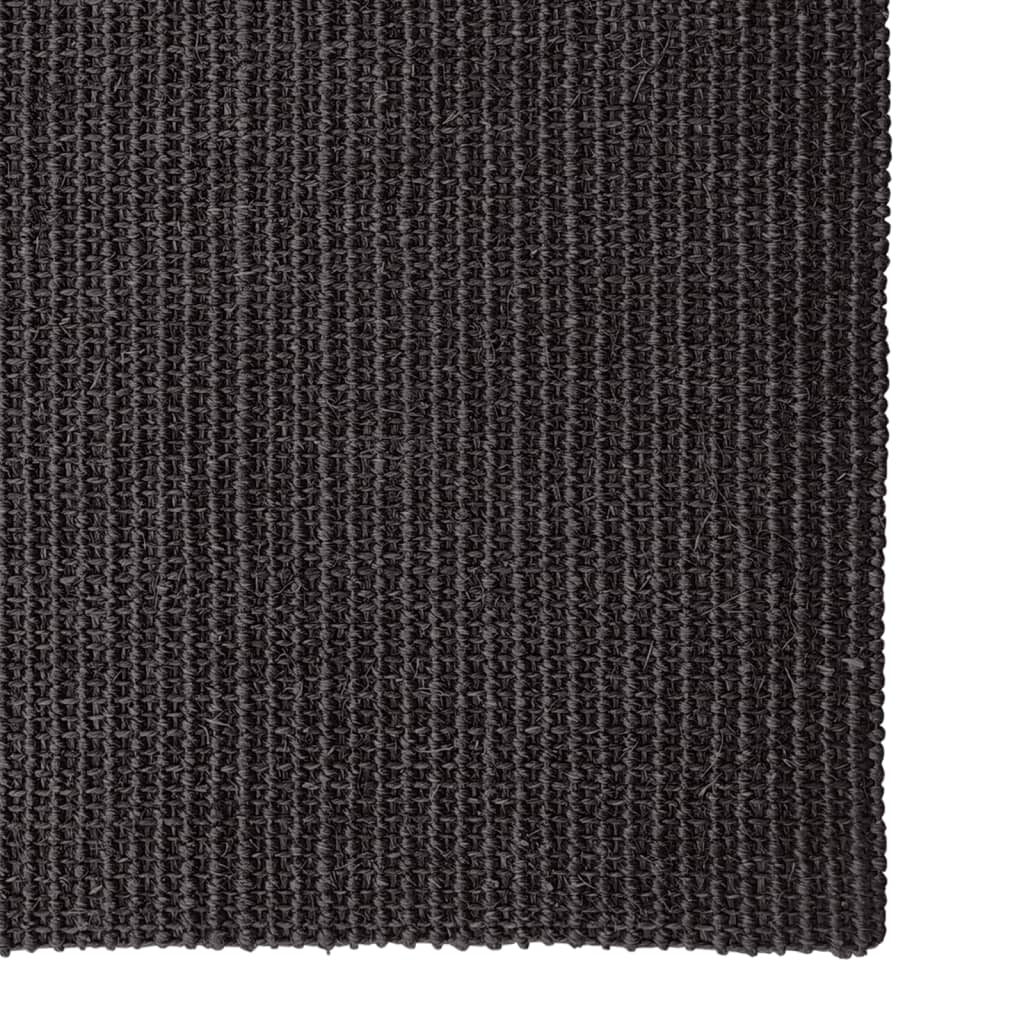 Covor din sisal pentru ansamblu de zgâriat, negru, 66x350 cm