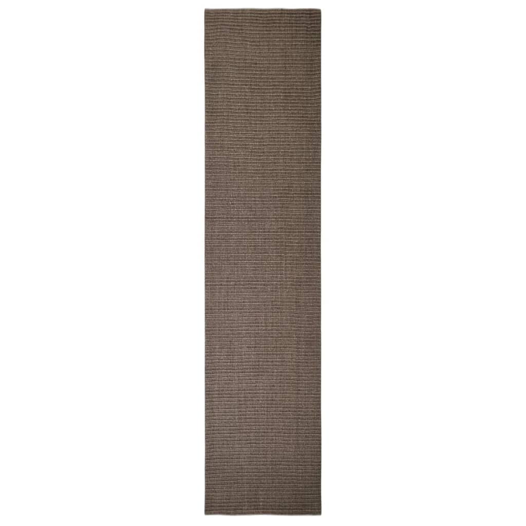 Covor din sisal pentru ansamblu de zgâriat, maro, 80x350 cm