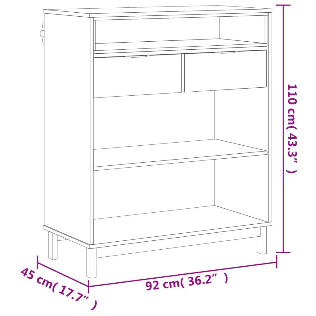 Masa de bar "FLAM", 92x45x110 cm, lemn masiv de pin