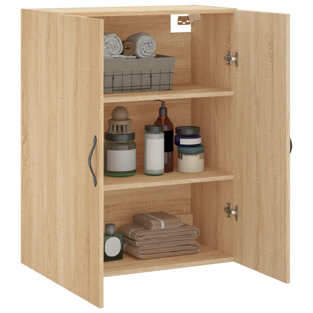 Dulap TV pe perete stejar sonoma, 69,5x34x90 cm, lemn prelucrat
