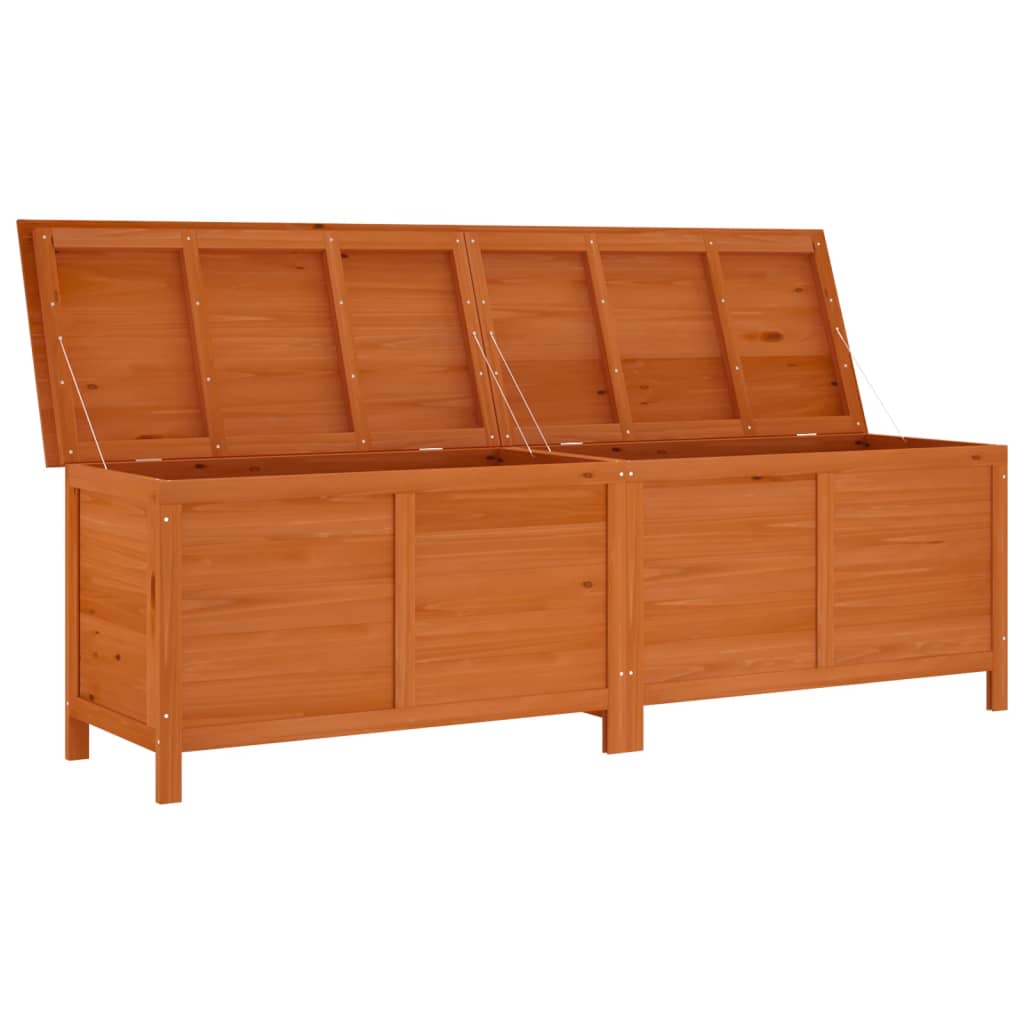 Ladă depozitare grădină maro 198,5x50x56,5 cm lemn masiv brad