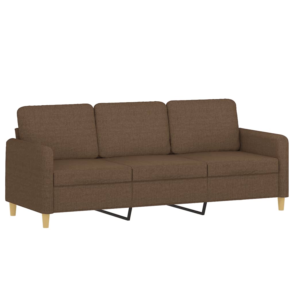 Canapea cu 3 locuri, maro, 180 cm, material textil